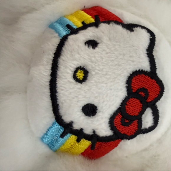 Hello Kitty x Care Bears White Plush 10” 2023 Basic Fun Cute Bow Rainbow Heart - Picture 7 of 8